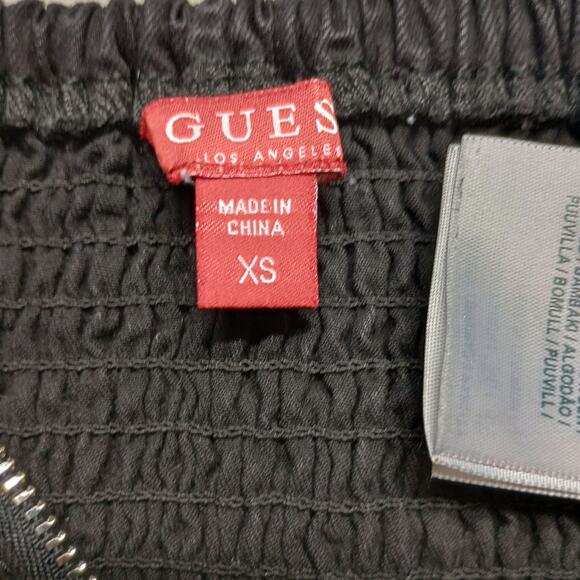 Guess Women Bustier Zip Front Sleeveless Cotton Top - Picture 5 of 8